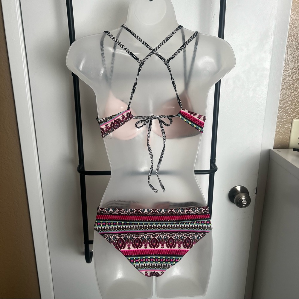 Colorful Patterned Bikini Set - Picture 4 of 14